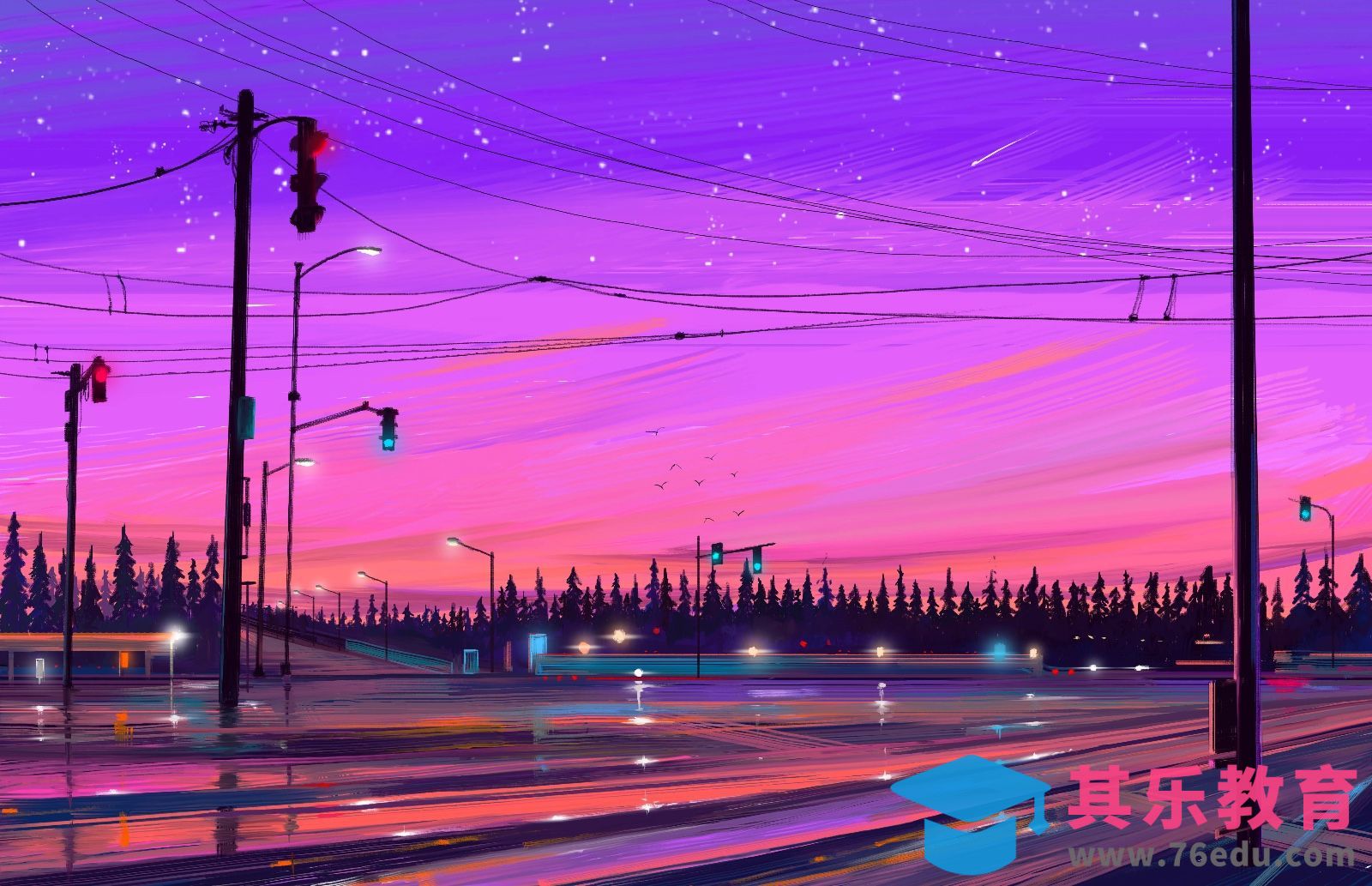 PS-板绘-破晓的城市[虎课网绘画插画视频教程][ipad商业插画MP4教程全集 ]-第1张图片-我要自学网