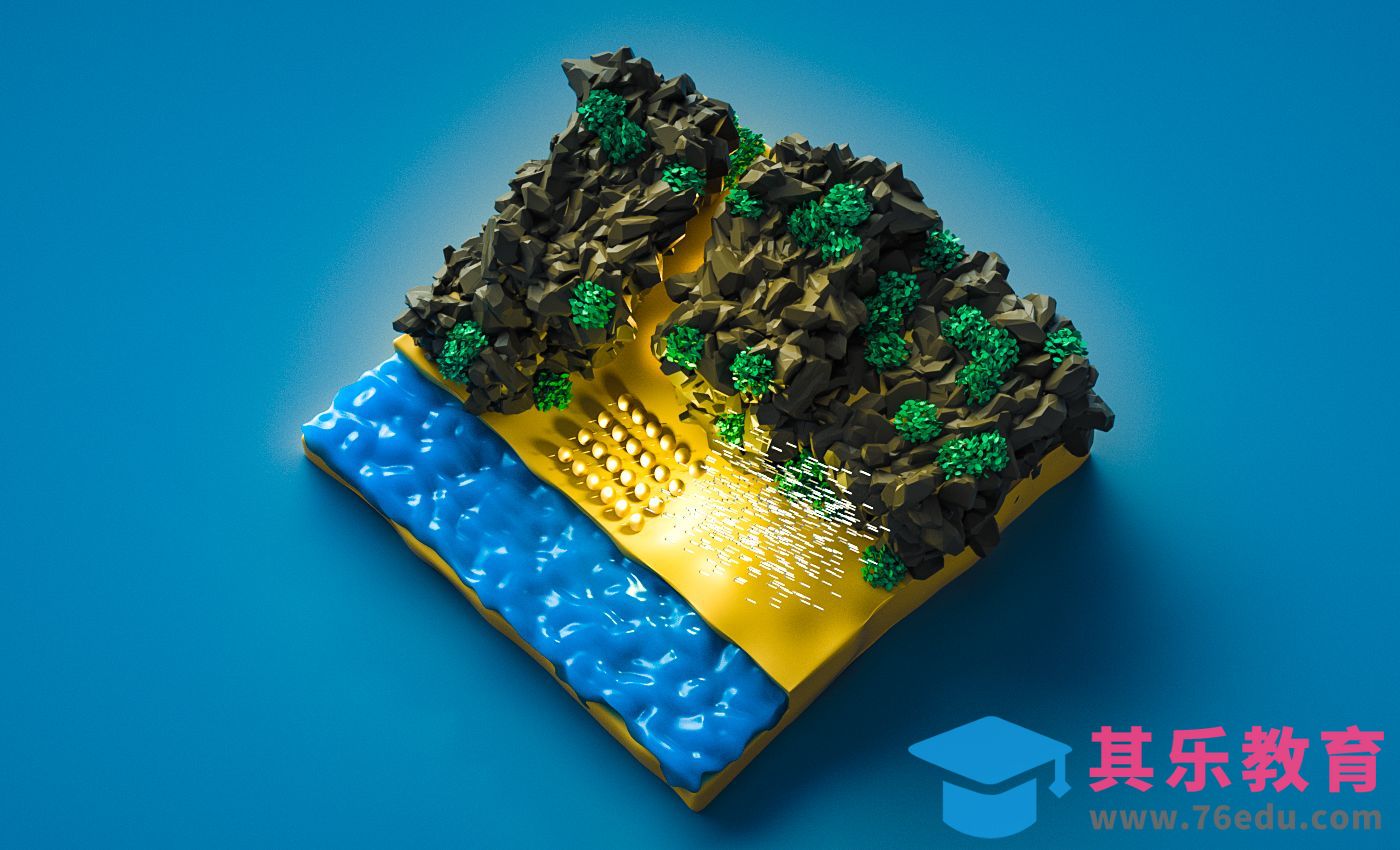 C4D+OC-创意“温泉关”场景建模[虎课网C4D设计视频教程][产品数码建模MP4教程全集 ]-第1张图片-我要自学网