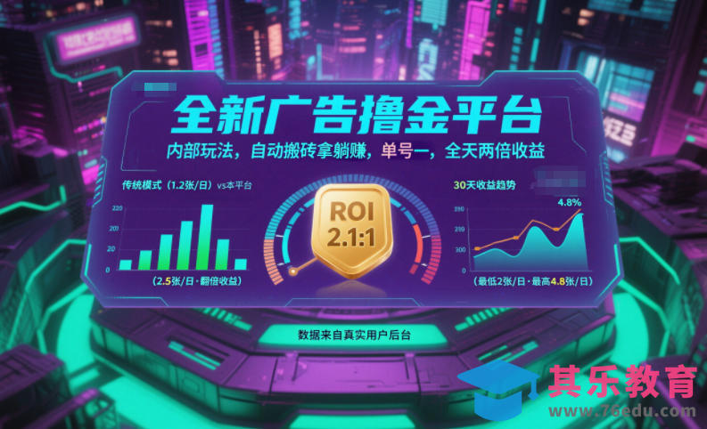 全新广告撸金平台,内部玩法,自动搬砖拿躺賺,单号一天保底2张+,全天两倍收益【揭秘】-第1张图片-我要自学网 全新广告撸金平台,内部玩法,自动搬砖拿躺賺,单号一天保底2张+,全天两倍收益【揭秘】-第1张图片-我要自学网