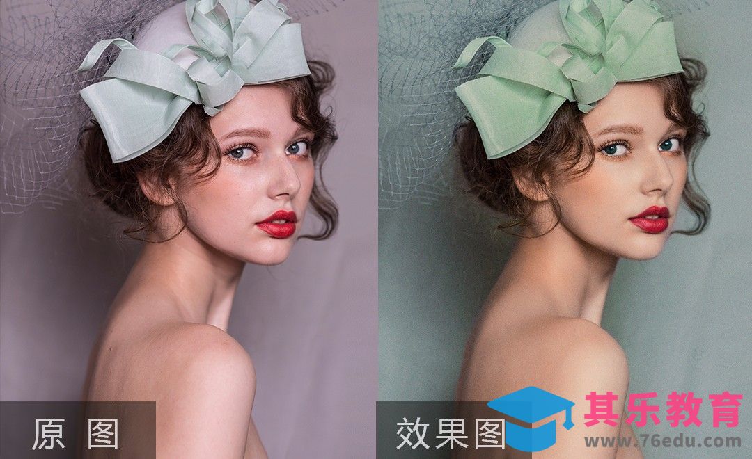 PS-晚礼帽女人像精修[虎课网手机摄影入门视频教程][MP4产品摄影教程全集 ]-第1张图片-我要自学网