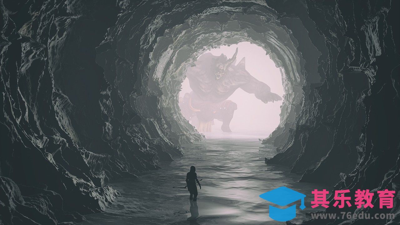 C4D-科幻场景：洞穴[虎课网C4D设计视频教程][产品数码建模MP4教程全集 ]-第1张图片-我要自学网