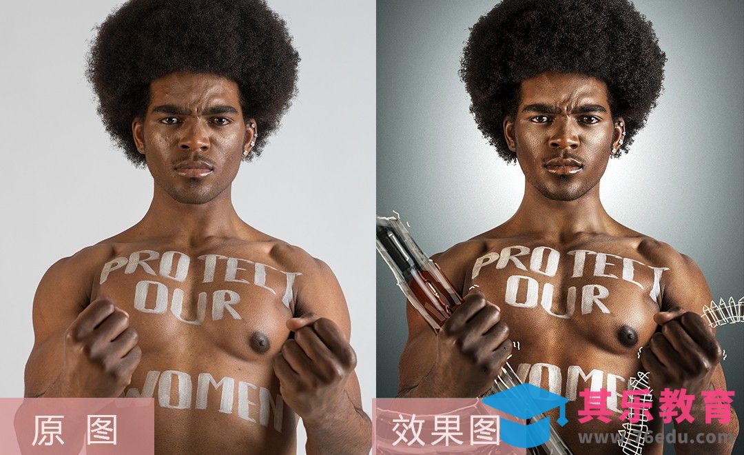 PS-创意黑人小哥精修[虎课网手机摄影入门视频教程][MP4产品摄影教程全集 ]-第1张图片-我要自学网