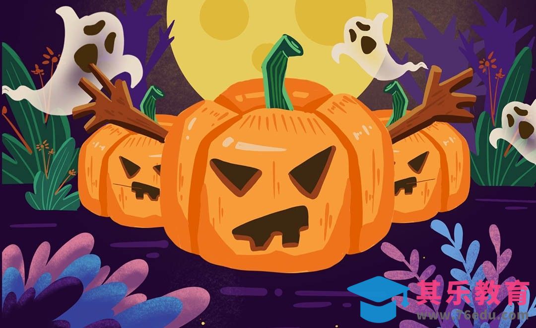 Procreate-万圣节南瓜插画-iPad绘画[虎课网绘画插画视频教程][ipad商业插画MP4教程全集 ]-第1张图片-我要自学网