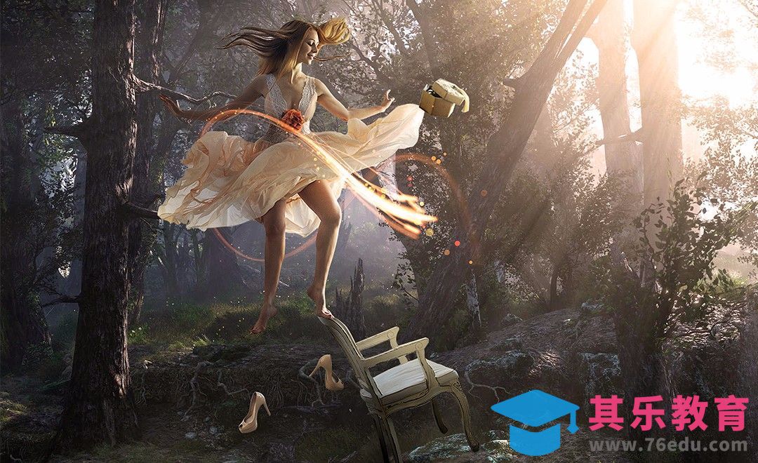 PS-林间精灵-梦幻创意合成[平面设计视频教程][海报设计MP4高清全集 ]-第1张图片-我要自学网