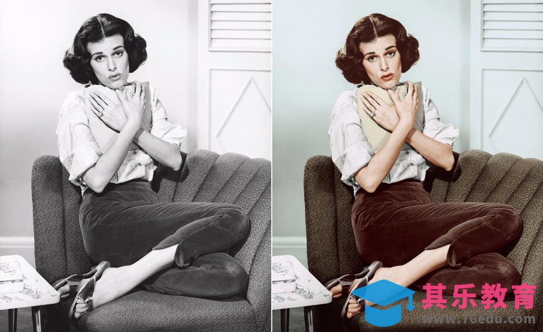 PS-黑白照片上色[平面设计视频教程][海报设计MP4高清全集 ]-第1张图片-我要自学网