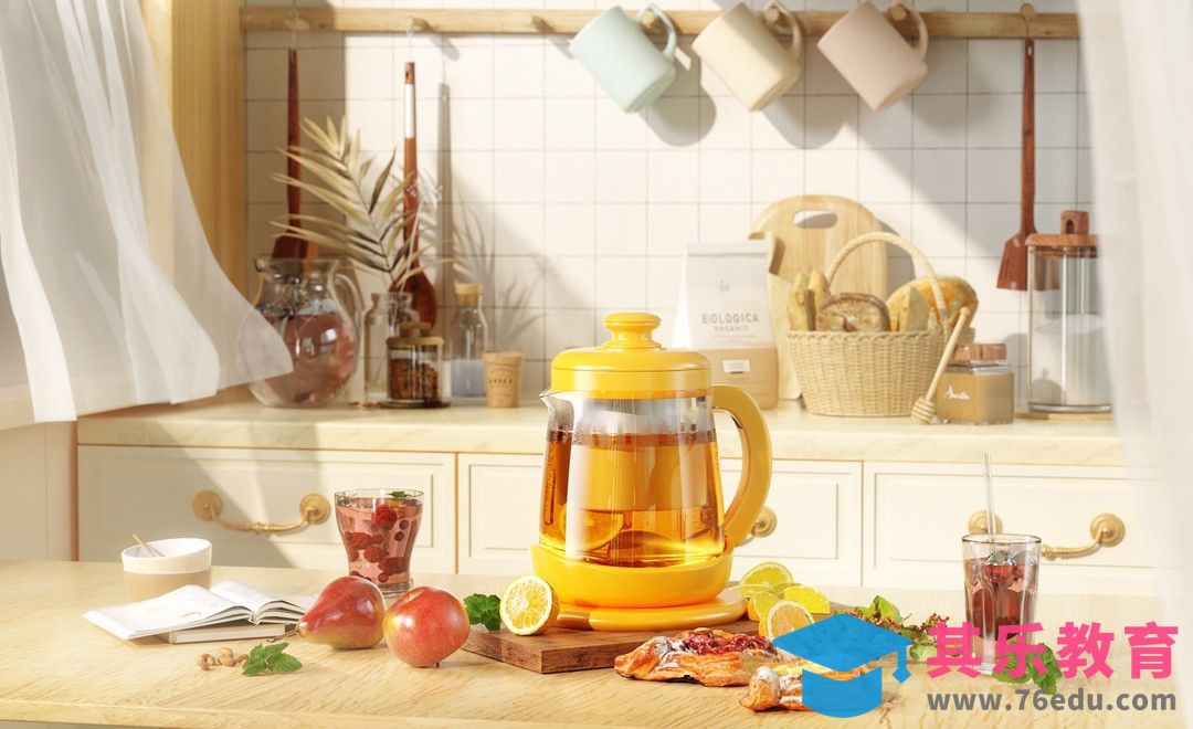 C4D+OC-厨房养生壶渲染[虎课网C4D设计视频教程][产品数码建模MP4教程全集 ]-第1张图片-我要自学网