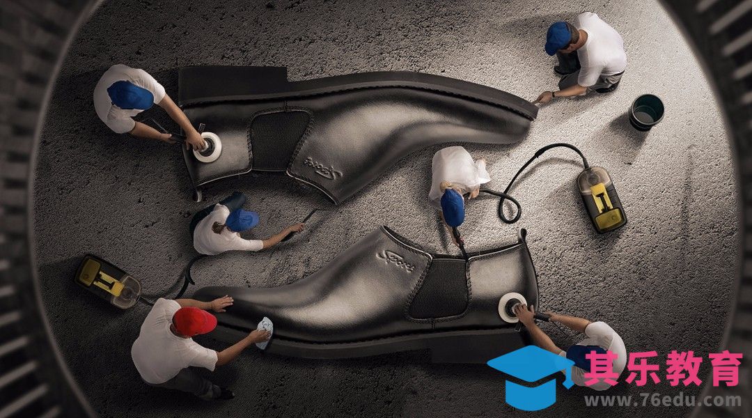 PS-忙碌的皮鞋工匠-商业创意合成[平面设计视频教程][海报设计MP4高清全集 ]-第1张图片-我要自学网