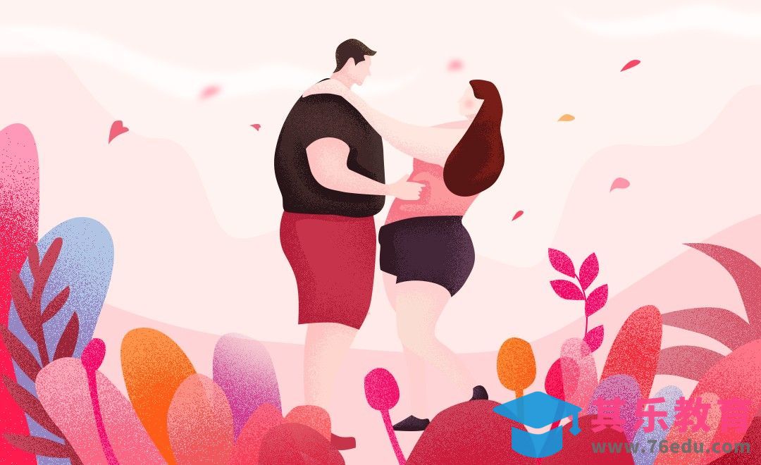 PS-抽象浪漫情侣肌理插画[虎课网绘画插画视频教程][ipad商业插画MP4教程全集 ]-第1张图片-我要自学网