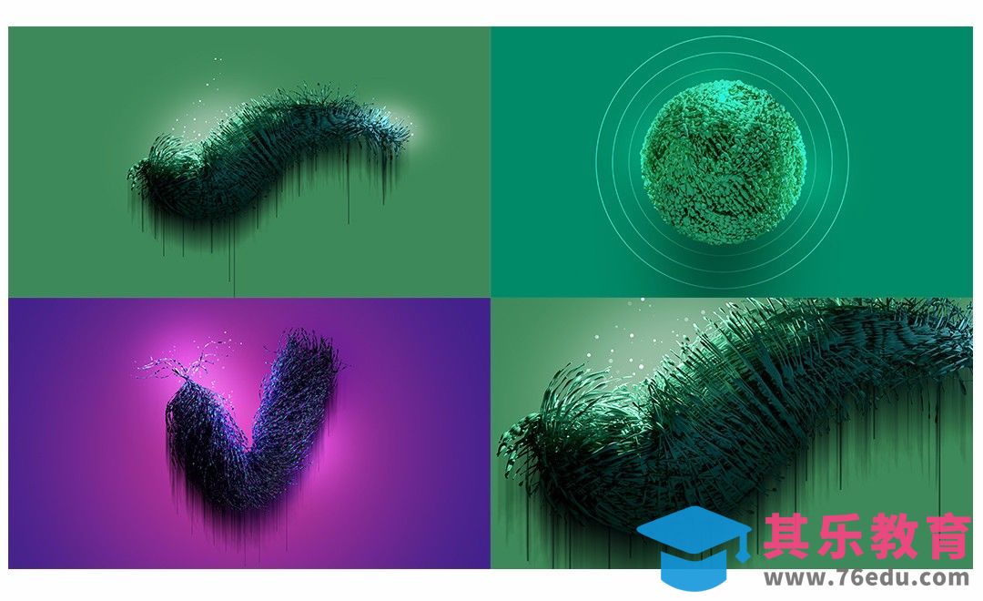 C4D+PS-抽象复杂构成物体建模及渲染[虎课网C4D设计视频教程][产品数码建模MP4教程全集 ]-第1张图片-我要自学网