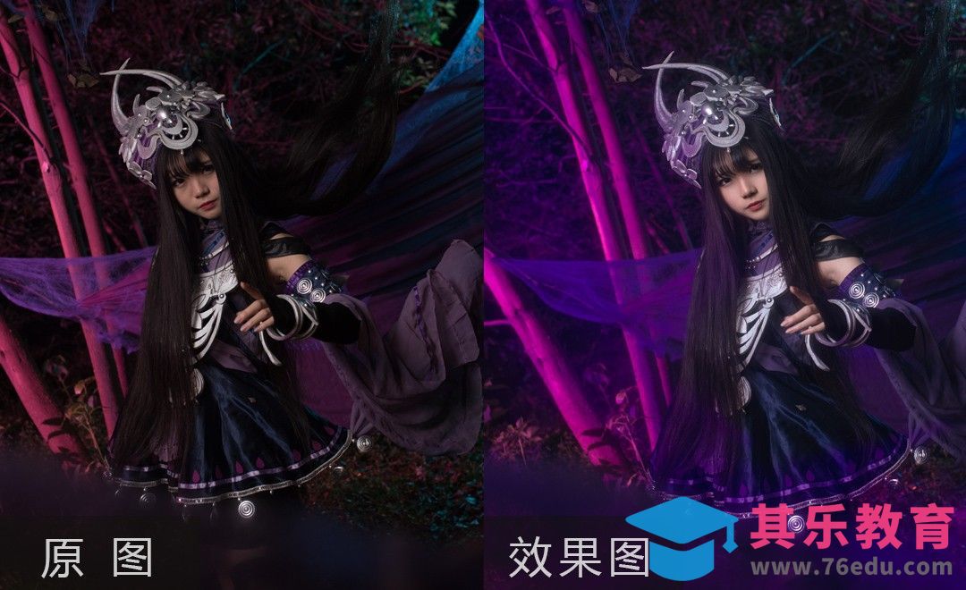 PS-COS仙侠古风夜景冷色系调色[虎课网手机摄影入门视频教程][MP4产品摄影教程全集 ]-第1张图片-我要自学网