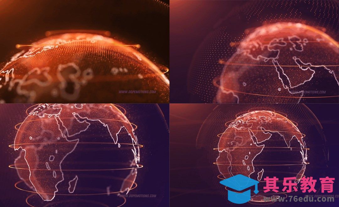 AE-地球全息影像动效[虎课网最新视频教程][免费高清MP4教程全集 ]-第1张图片-我要自学网