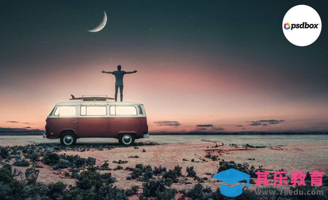 PS-带你去世界尽头看日落场景合成[虎课网最新视频教程][免费高清MP4教程全集 ]-第1张图片-我要自学网