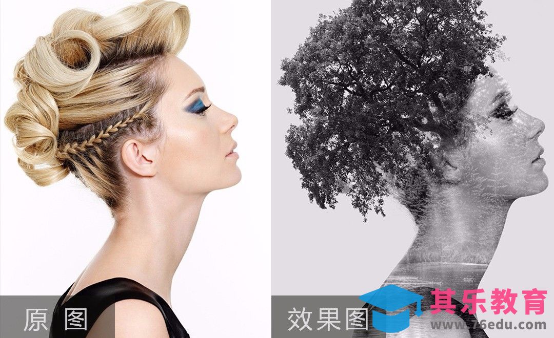 PS-双重曝光 人像风景照效果[虎课网手机摄影入门视频教程][MP4产品摄影教程全集 ]-第1张图片-我要自学网