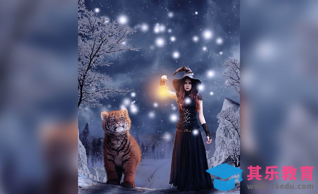 PS-提灯照虎行-暗黑合成[平面设计视频教程][海报设计MP4高清全集 ]-第1张图片-我要自学网