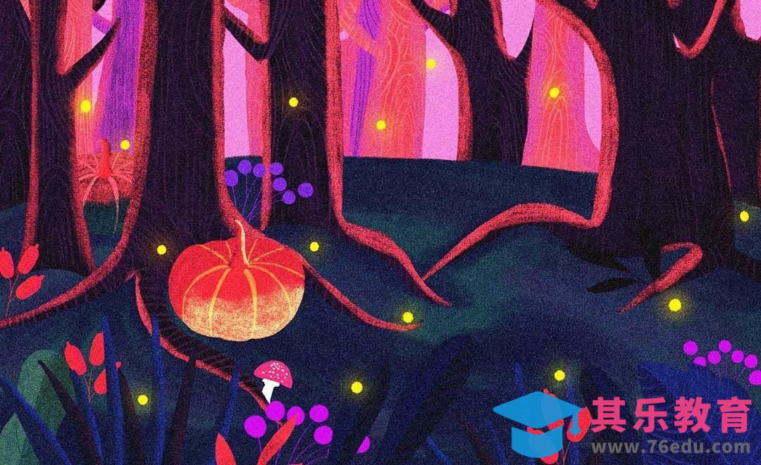 PS-板绘插画-森林场景肌理插画绘制[虎课网绘画插画视频教程][ipad商业插画MP4教程全集 ]-第1张图片-我要自学网