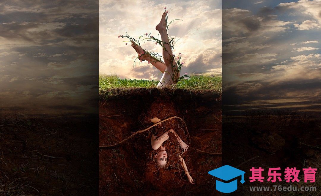 PS-女人与土地-创意合成[平面设计视频教程][海报设计MP4高清全集 ]-第1张图片-我要自学网