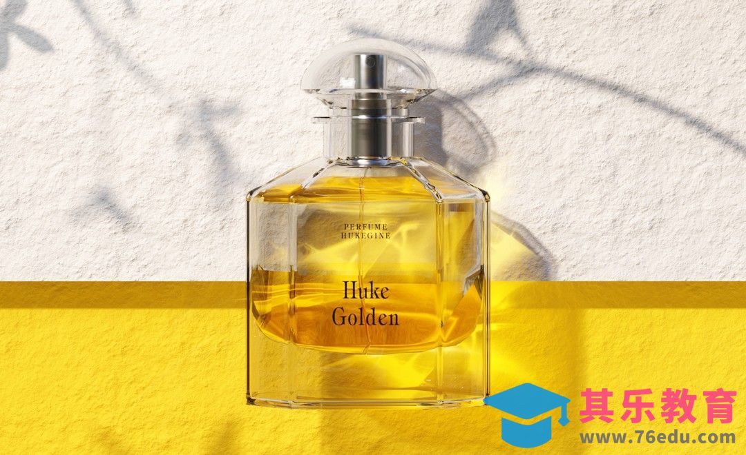 C4D+OC-金色香水场景渲染[虎课网C4D设计视频教程][产品数码建模MP4教程全集 ]-第1张图片-我要自学网