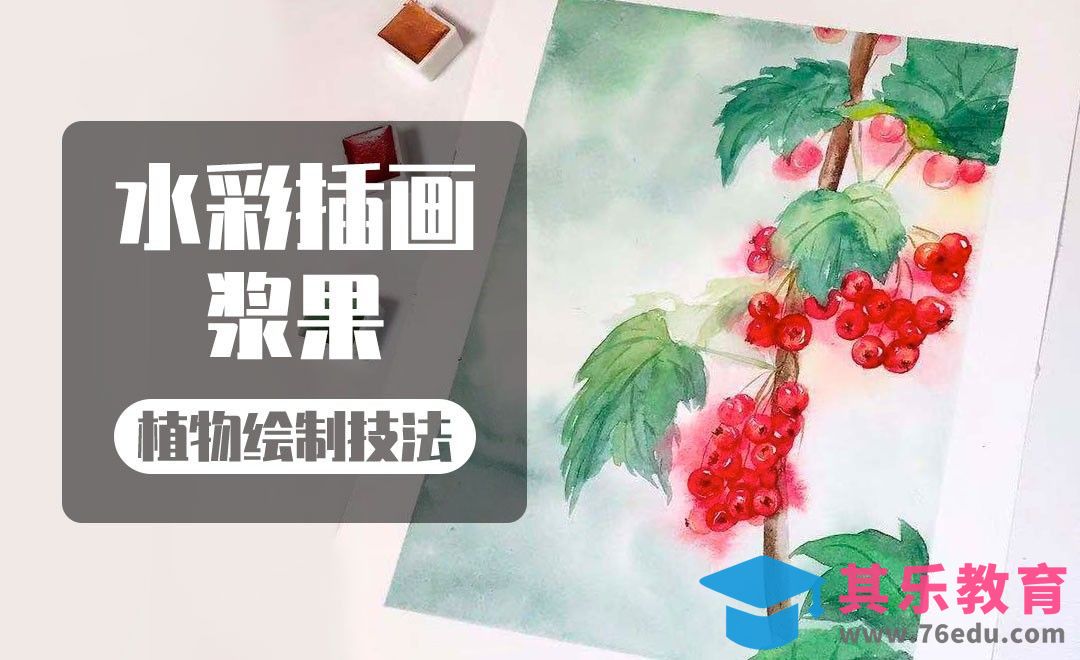 水彩-浆果-零基础也能学的水彩插画课[虎课网绘画插画视频教程][ipad商业插画MP4教程全集 ]-第1张图片-我要自学网