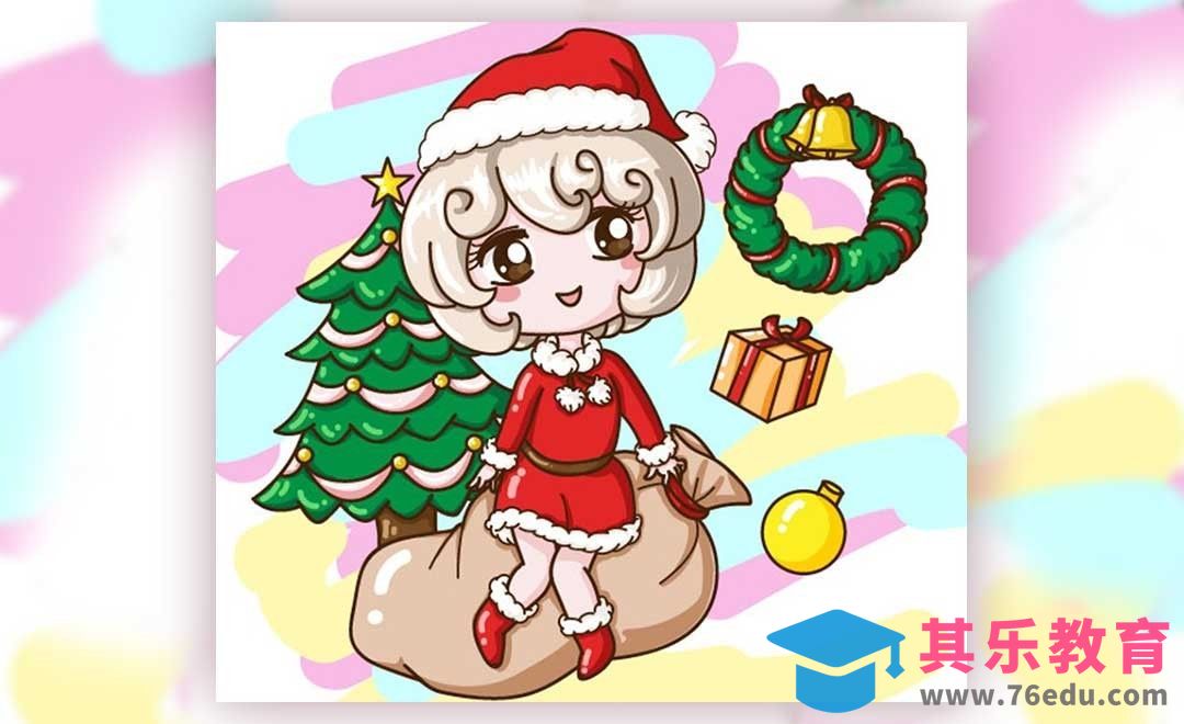 AI-矢量儿童插画圣诞节[虎课网绘画插画视频教程][ipad商业插画MP4教程全集 ]-第1张图片-我要自学网
