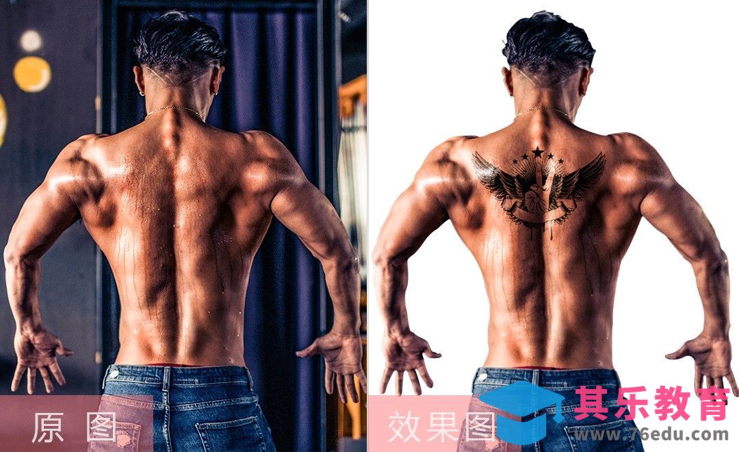 PS-快速制作纹身效果[虎课网手机摄影入门视频教程][MP4产品摄影教程全集 ]-第1张图片-我要自学网