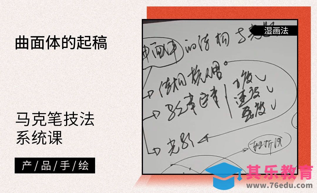 马克笔手绘-曲面体的起稿[虎课网最新视频教程][免费高清MP4教程全集 ]-第1张图片-我要自学网