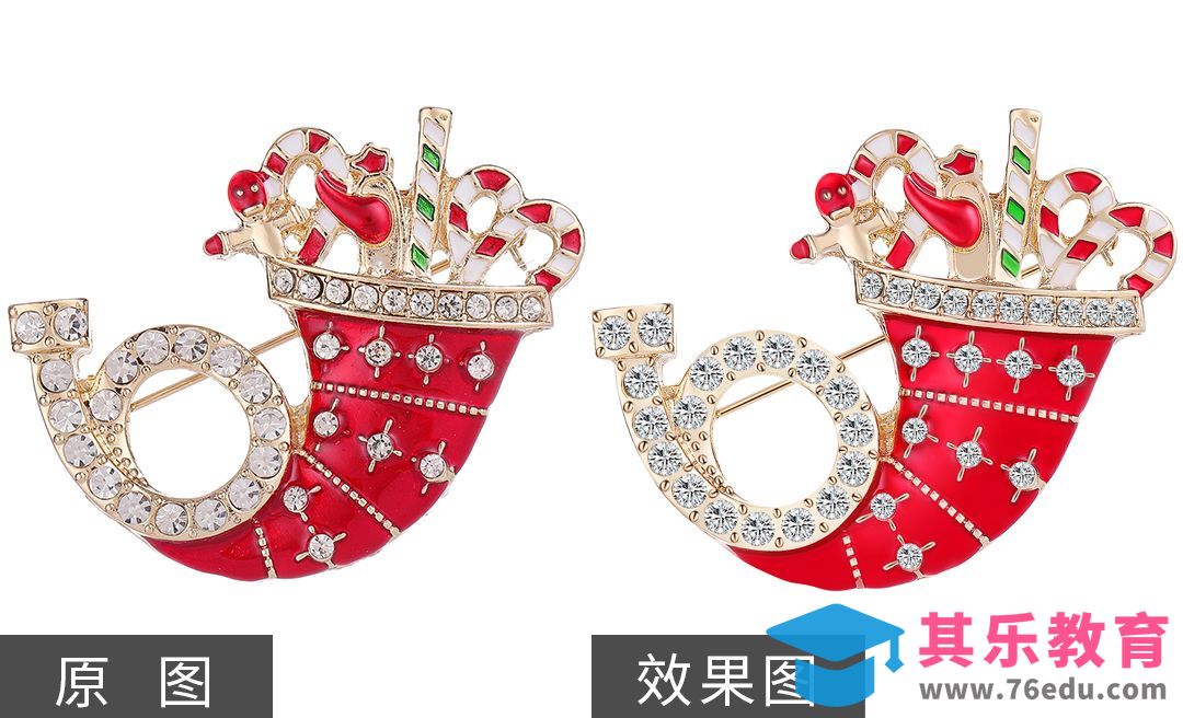 PS-胸针精修珠宝修图[虎课网电商产品精修视频教程][最新PS修图教程全集MP4 ]-第1张图片-我要自学网