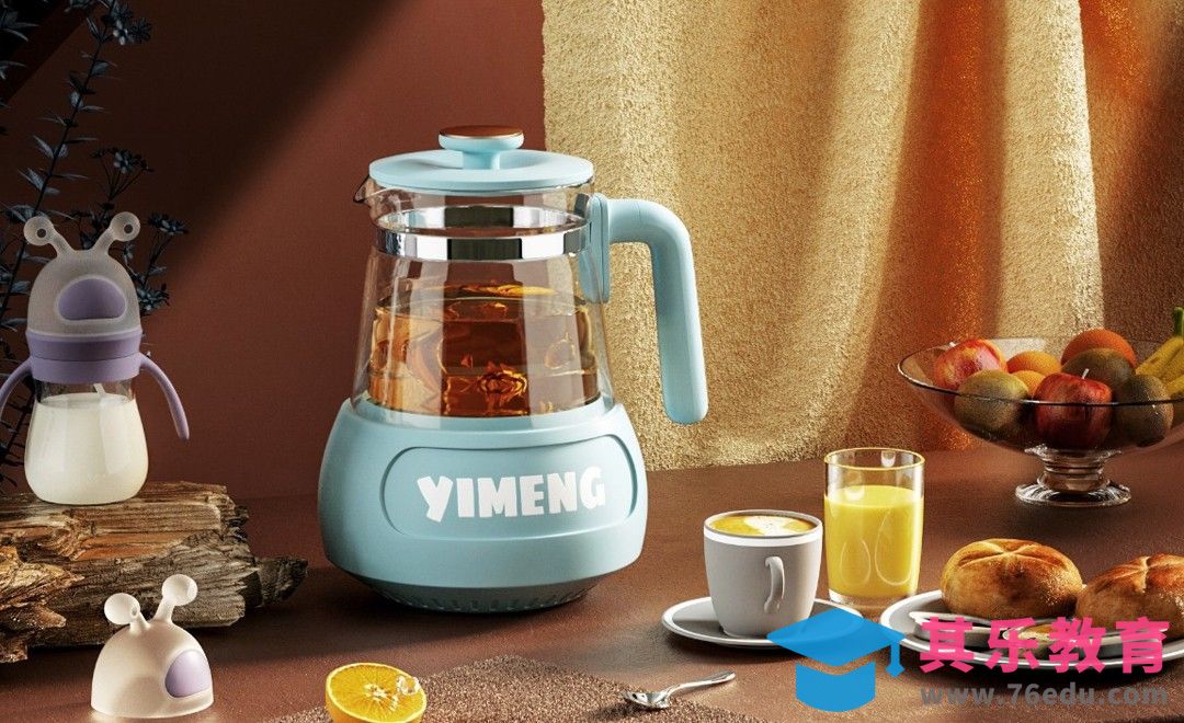 C4D+OC-电热水壶主体建模[虎课网C4D设计视频教程][产品数码建模MP4教程全集 ]-第1张图片-我要自学网