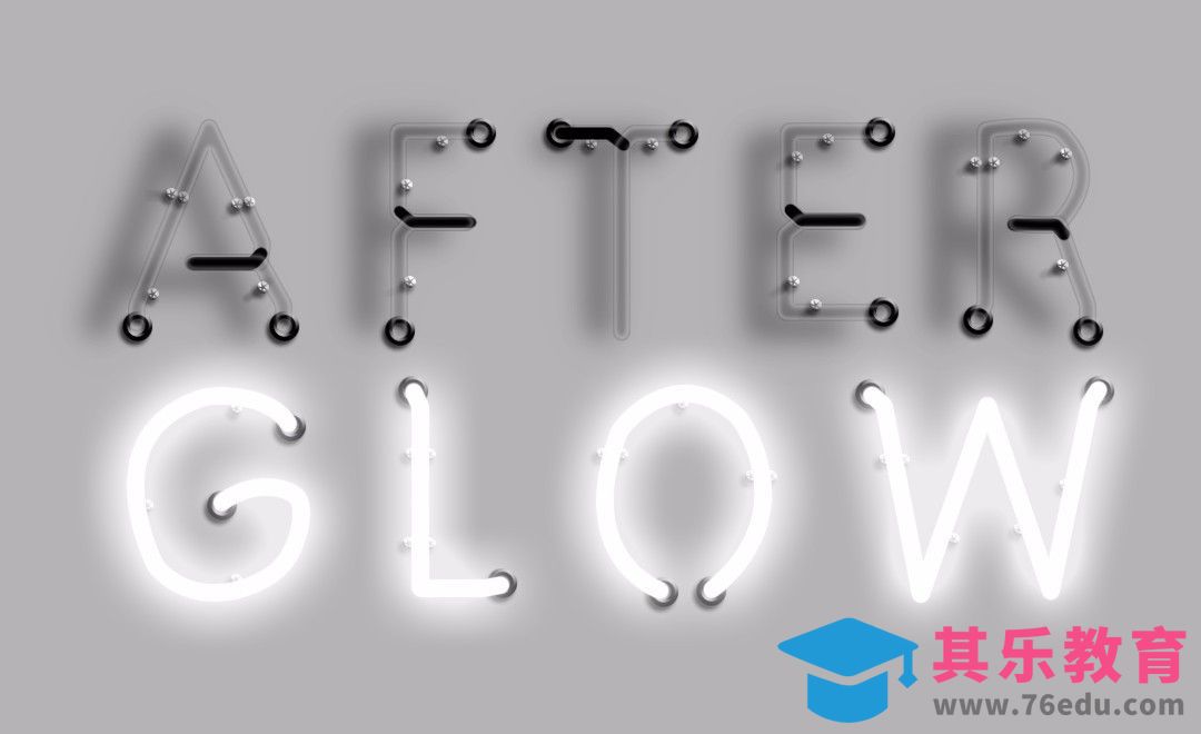 PS-灯管字GLOW[虎课网平面设计视频教程][字体设计教程MP4高清全集 ]-第1张图片-我要自学网