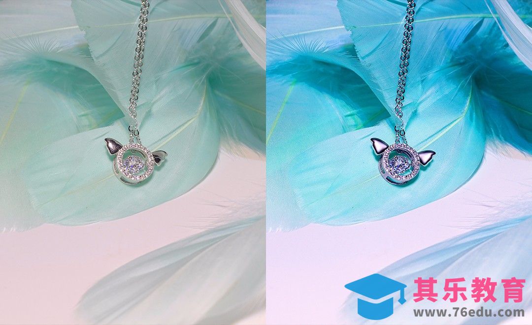 PS-蓝色羽毛天使项链调色[虎课网电商产品精修视频教程][最新PS修图教程全集MP4 ]-第1张图片-我要自学网