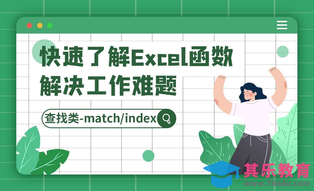 查找类函数之match和index-快速了解Excel函数技巧[虎课网办公职场视频教程][办公职场教程全集MP4 ]-第1张图片-我要自学网