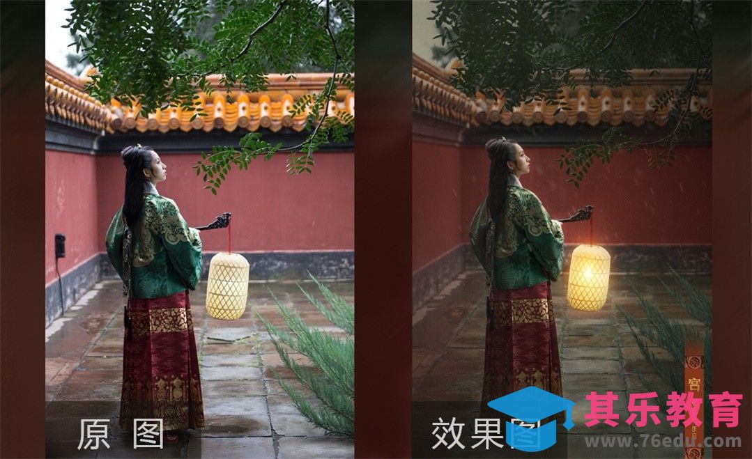 PS-唯美古风灯笼夜景氛围人像拍摄后期[虎课网手机摄影入门视频教程][MP4产品摄影教程全集 ]-第1张图片-我要自学网