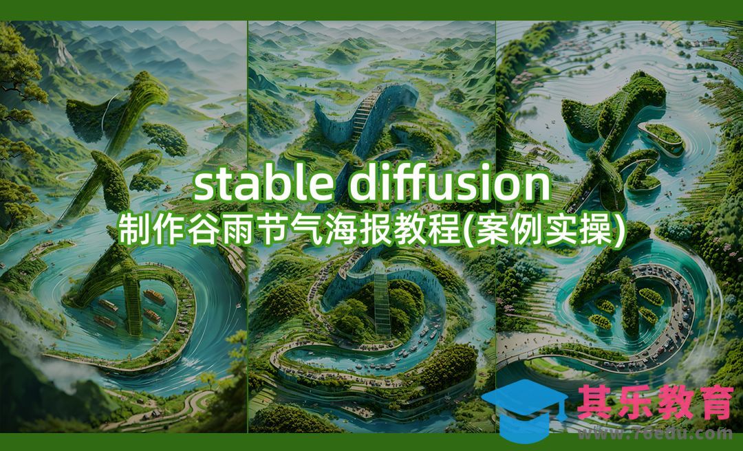 Liblib在线Stable Diffusion制作谷雨节气海报教程[虎课网AICG人工智能视频教程][MP4高清全集 ]-第1张图片-我要自学网