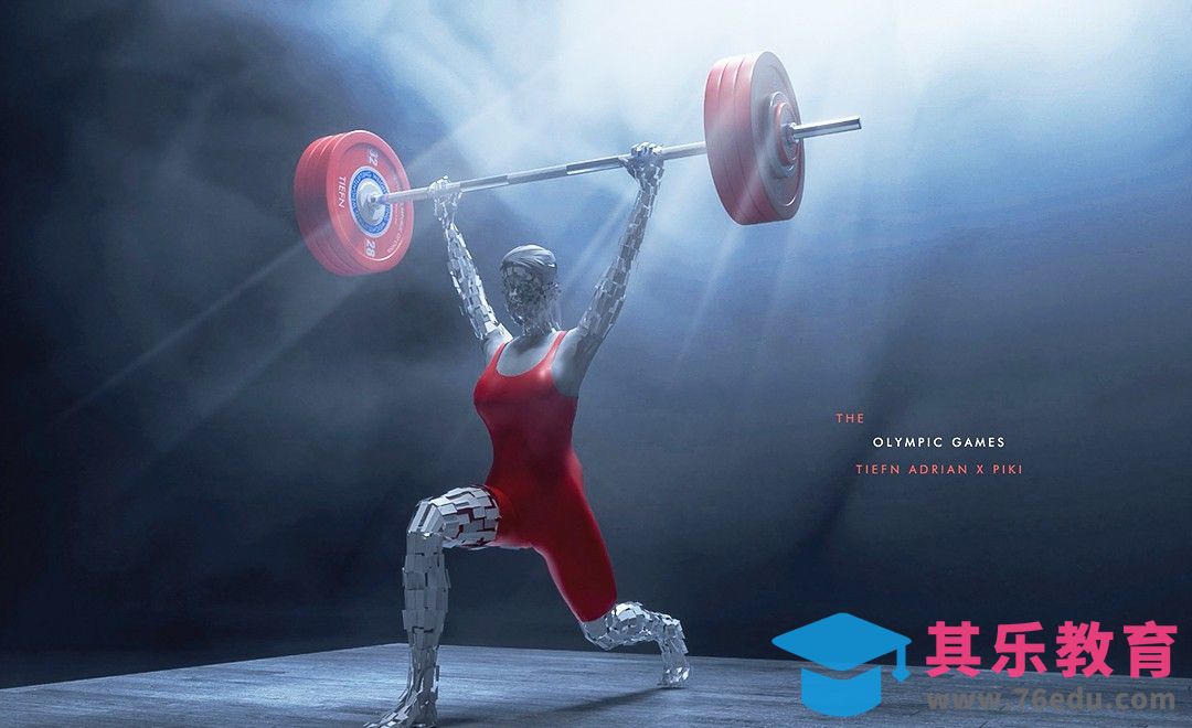 C4D+OC-运动海报之举重[虎课网C4D设计视频教程][产品数码建模MP4教程全集 ]-第1张图片-我要自学网