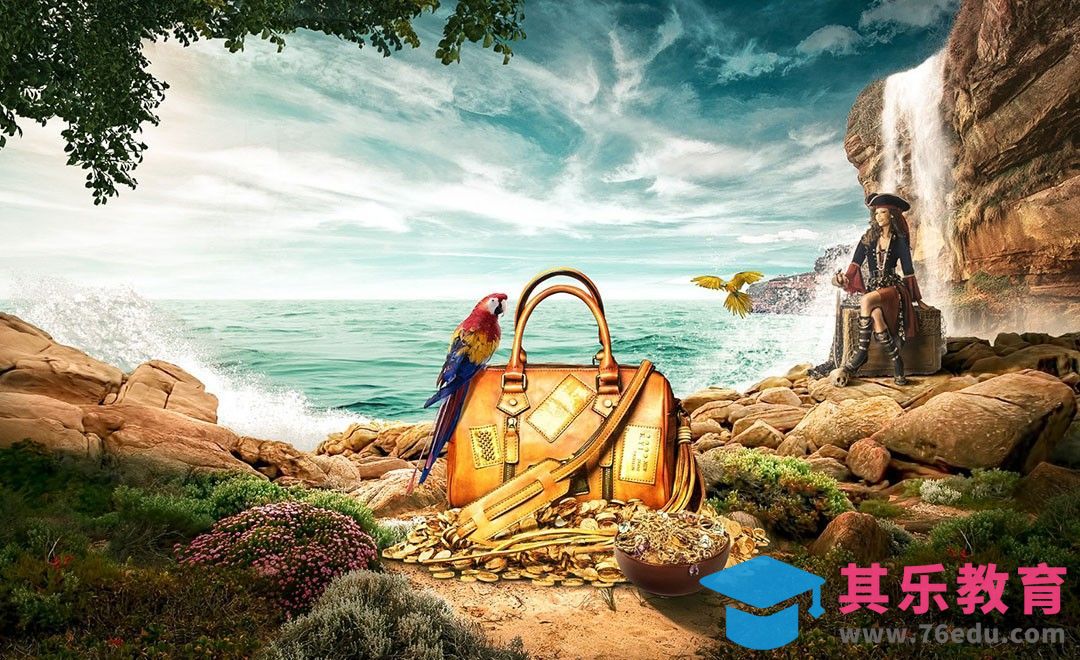 PS-女包海报合成[平面设计视频教程][海报设计MP4高清全集 ]-第1张图片-我要自学网