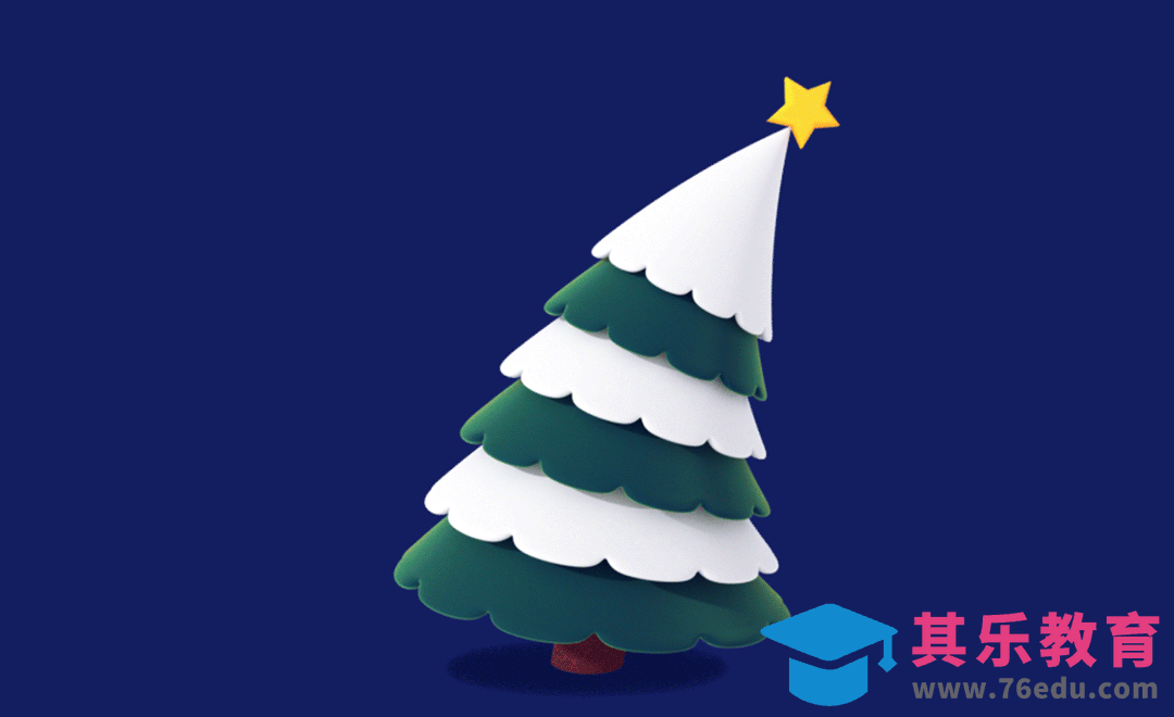 C4D-圣诞树摇摆动画建模渲染[虎课网C4D设计视频教程][产品数码建模MP4教程全集 ]-第1张图片-我要自学网