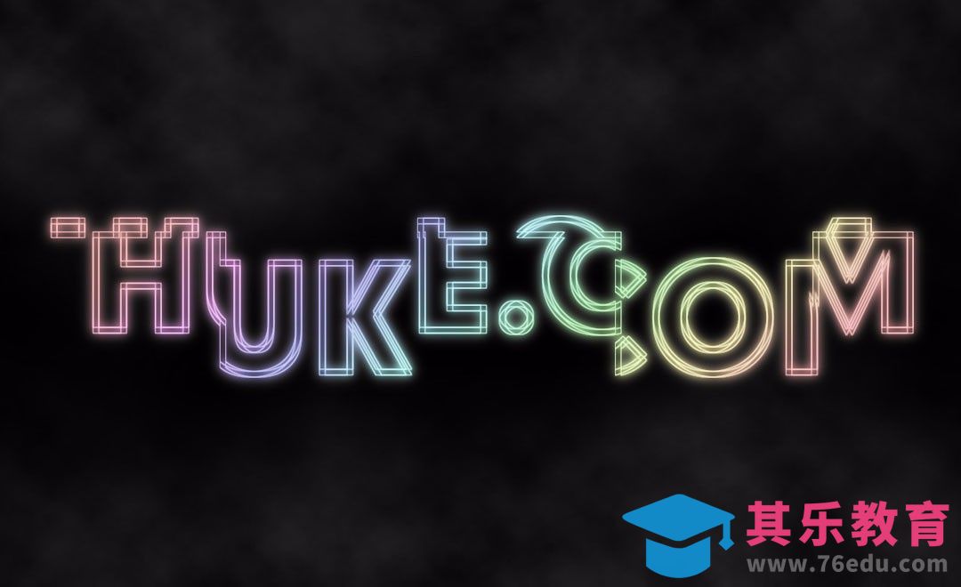 PS-线框荧光字[虎课网平面设计视频教程][字体设计教程MP4高清全集 ]-第1张图片-我要自学网