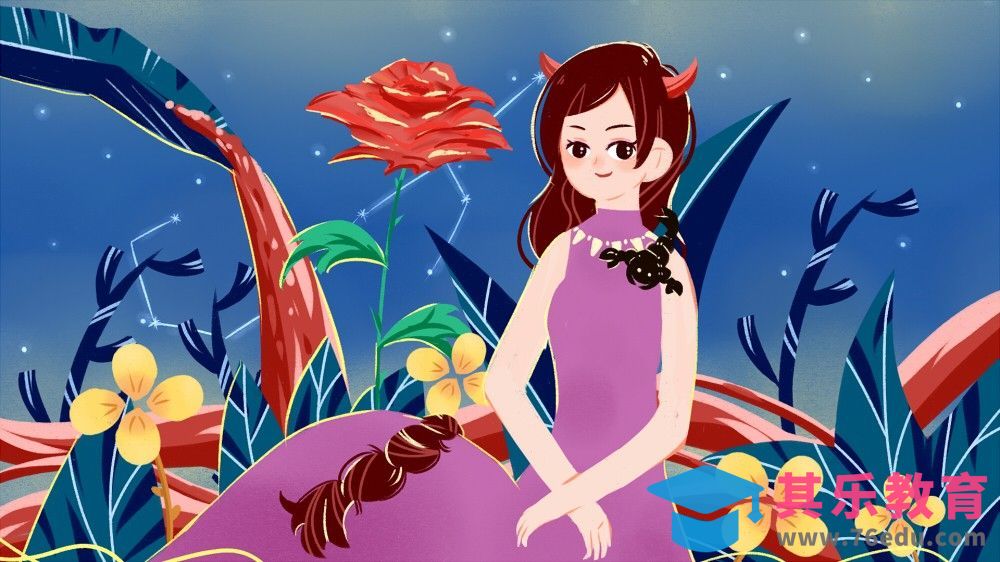 SAI-板绘-天蝎座动漫插图[虎课网绘画插画视频教程][ipad商业插画MP4教程全集 ]-第1张图片-我要自学网