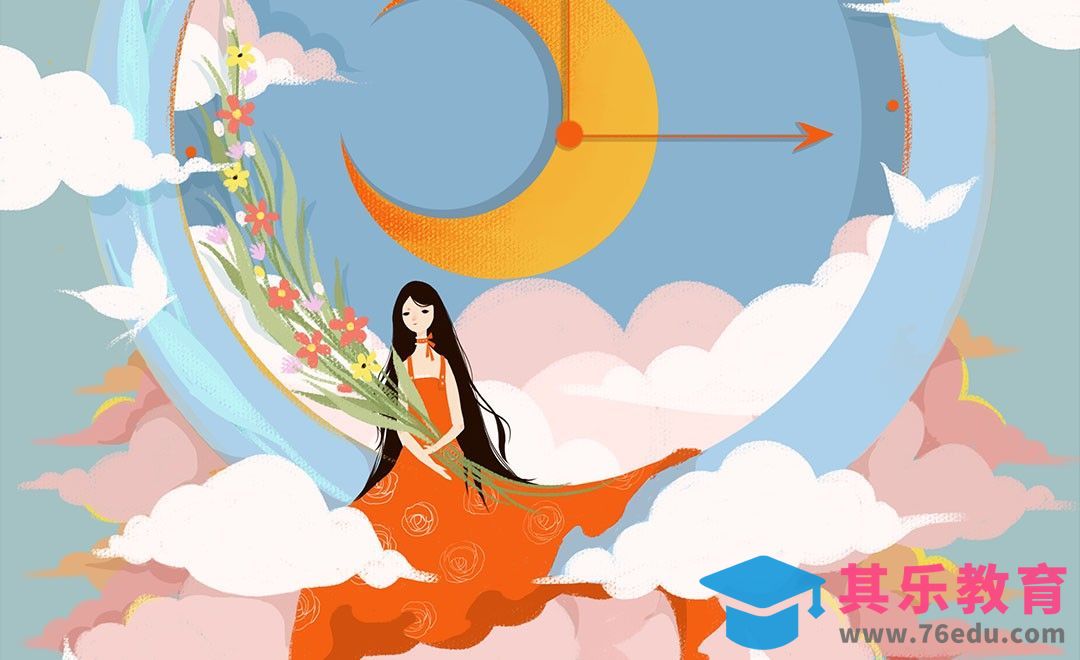 PS-板绘插画-时钟[虎课网绘画插画视频教程][ipad商业插画MP4教程全集 ]-第1张图片-我要自学网