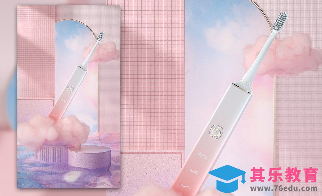 C4D+OC-ins风电动牙刷建模[虎课网C4D设计视频教程][产品数码建模MP4教程全集 ]-第1张图片-我要自学网