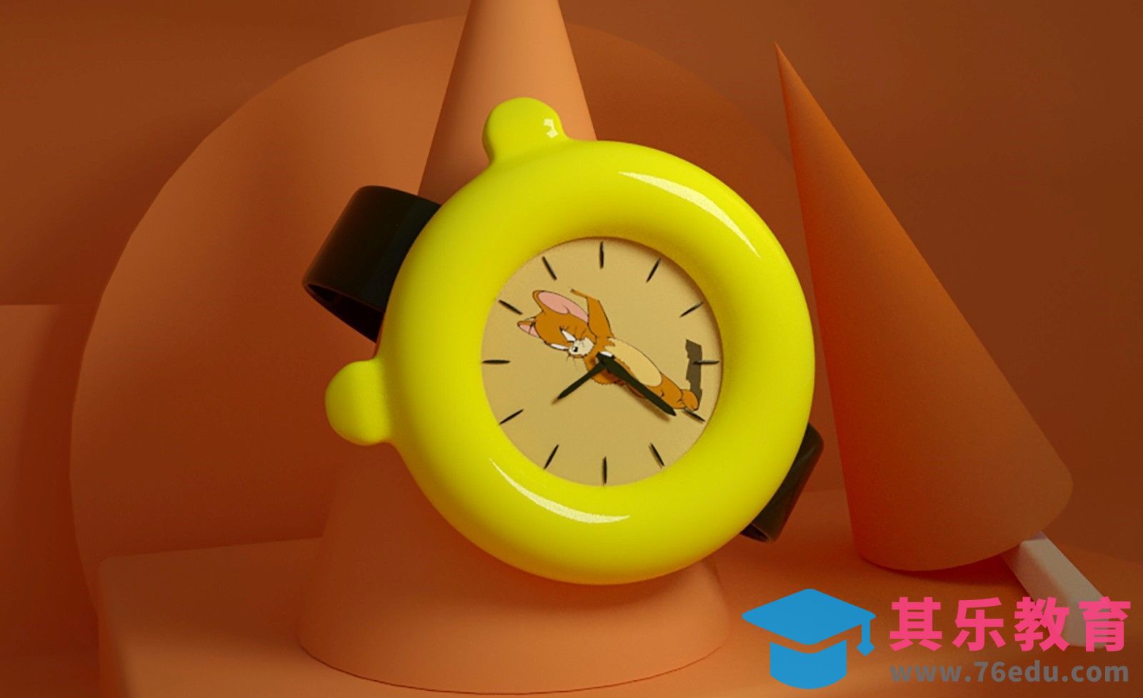 C4D-卡通手表产品建模[虎课网C4D设计视频教程][产品数码建模MP4教程全集 ]-第1张图片-我要自学网