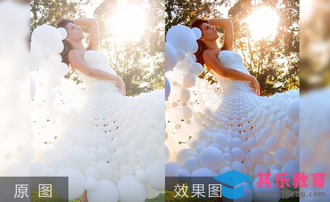 PS-阳光下过曝气球及人像后期教程[虎课网手机摄影入门视频教程][MP4产品摄影教程全集 ]-第1张图片-我要自学网