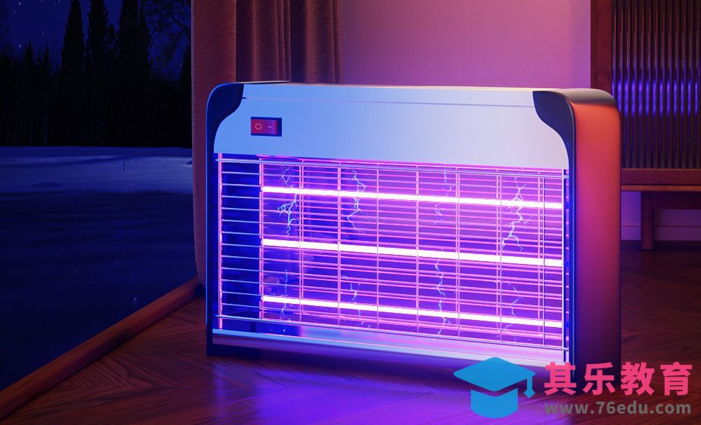 C4D+OC+PS-灭蚊器夜晚室内场景[虎课网C4D设计视频教程][产品数码建模MP4教程全集 ]-第1张图片-我要自学网