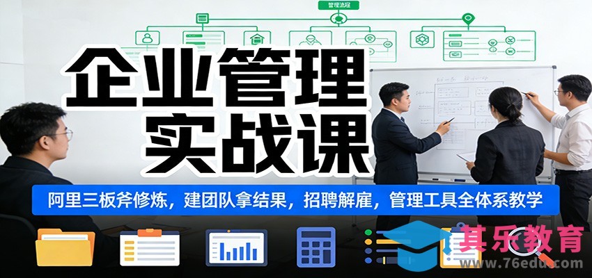 企业管理实战课：阿里三板斧修炼，建团队拿结果，招聘解雇，管理工具全体系教学-第1张图片-我要自学网