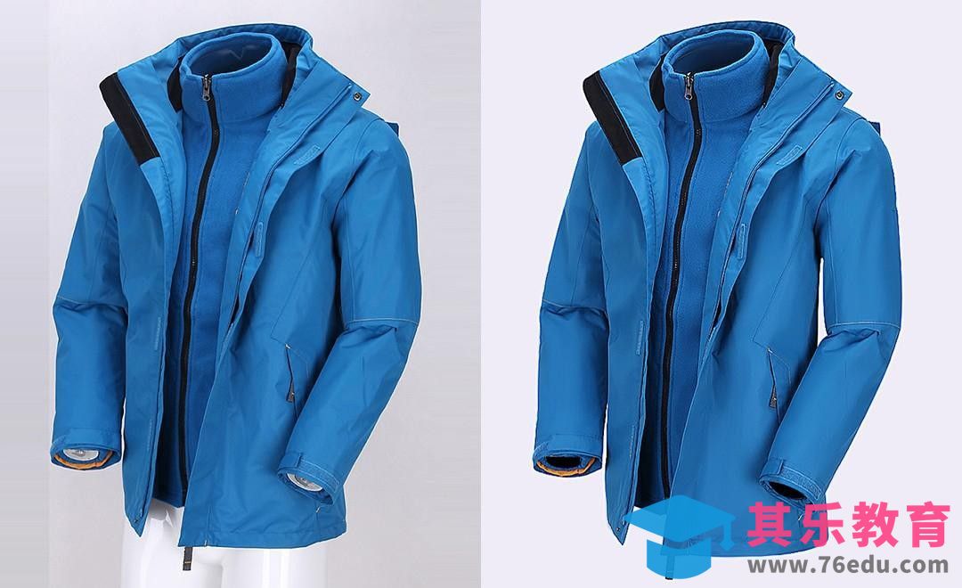 PS-蓝色外套快速去褶皱[虎课网电商产品精修视频教程][最新PS修图教程全集MP4 ]-第1张图片-我要自学网