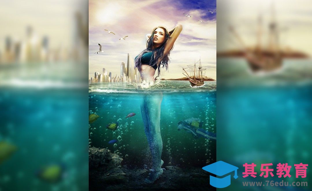 PS-人物创意合成海报[平面设计视频教程][海报设计MP4高清全集 ]-第1张图片-我要自学网