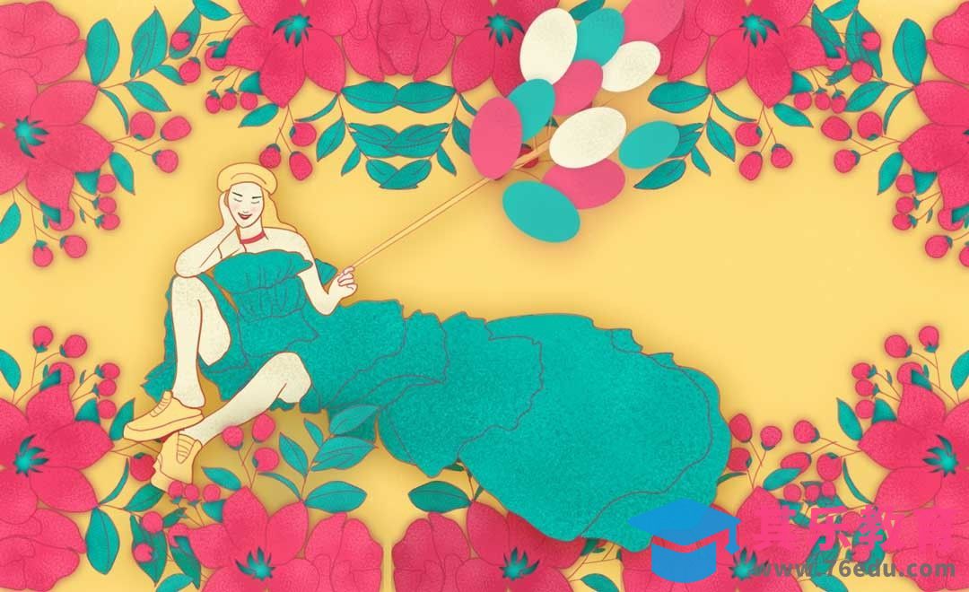 PS-创意剪辑层次风格肌理插画[虎课网绘画插画视频教程][ipad商业插画MP4教程全集 ]-第1张图片-我要自学网