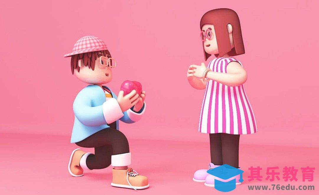 C4D-《爱的告白》卡通人物建模渲染（上）[虎课网C4D设计视频教程][产品数码建模MP4教程全集 ]-第1张图片-我要自学网