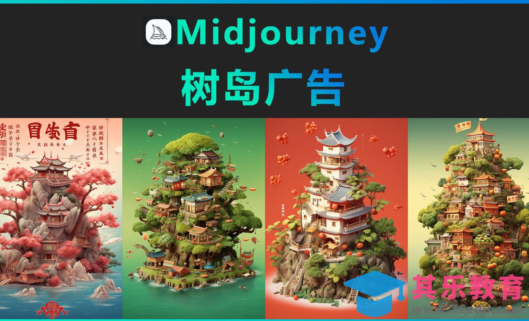 Midjourney-树岛广告[虎课网AICG人工智能视频教程][MP4高清全集 ]-第1张图片-我要自学网