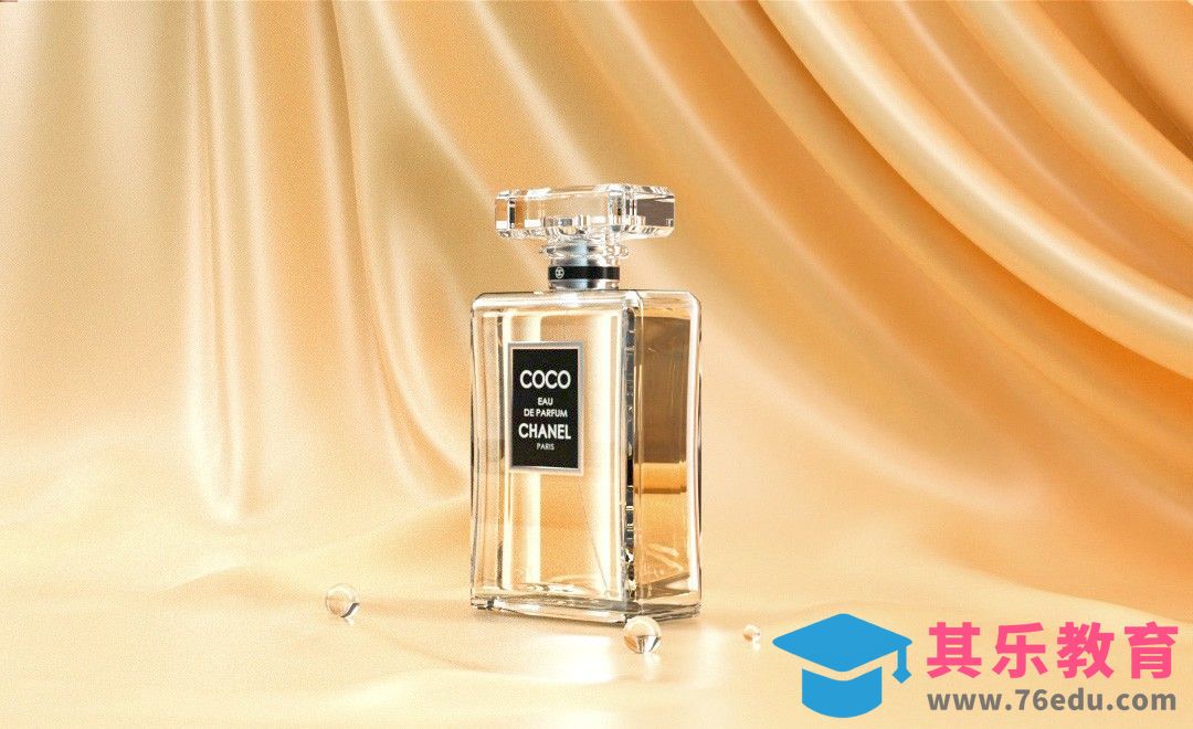 C4D+OC-香水瓶搭配布料场景建模渲染（上）[虎课网C4D设计视频教程][产品数码建模MP4教程全集 ]-第1张图片-我要自学网