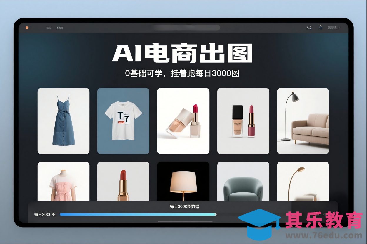 AI电商出图,0基础可学,挂着跑每日3000图-第1张图片-我要自学网 AI电商出图,0基础可学,挂着跑每日3000图-第1张图片-我要自学网